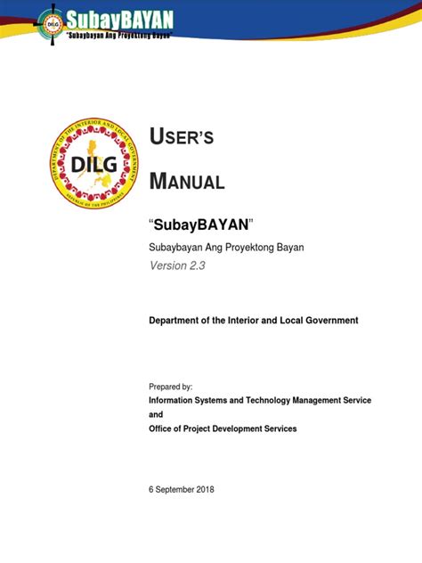SUBAYBAYAN All Users Manual v2.3 .
